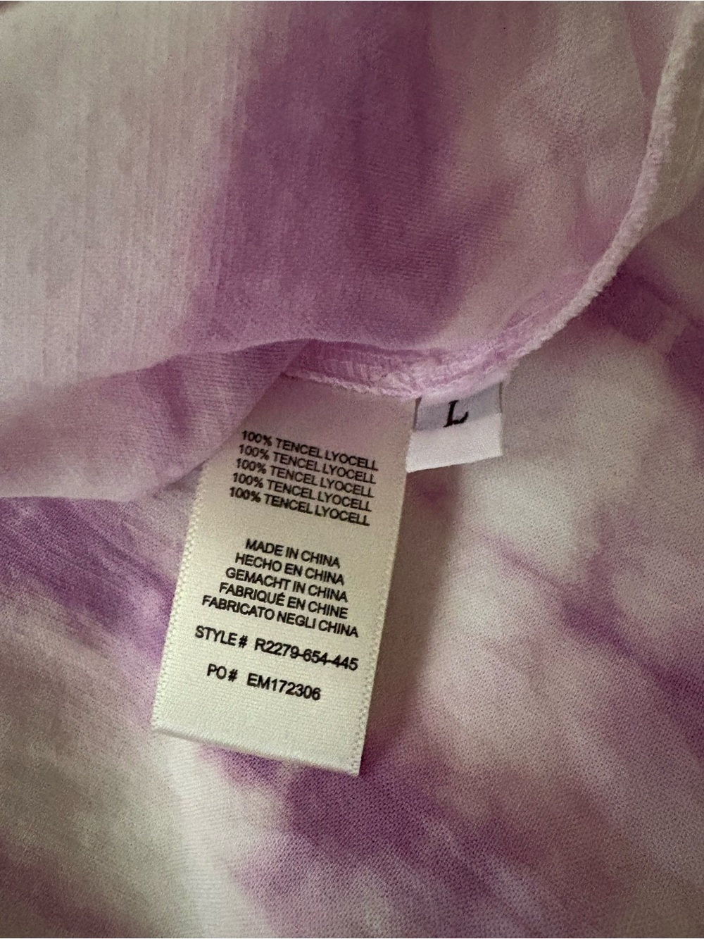 cloth & stone Anthropology Lilac & White Tie-Dye Button-Down Shirt - Women - Picture 6 of 7